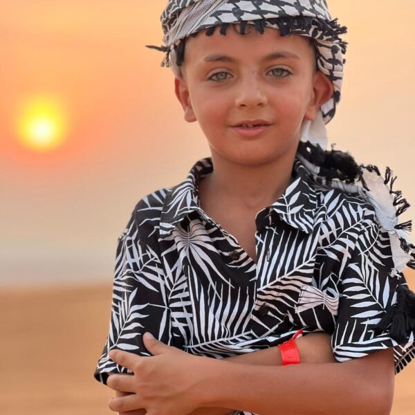 kids Enjoying Evening desert safari 